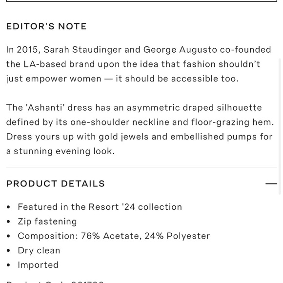 STAUD Ashanti Draped Satin Maxi Dress size Small - Picture 6 of 7